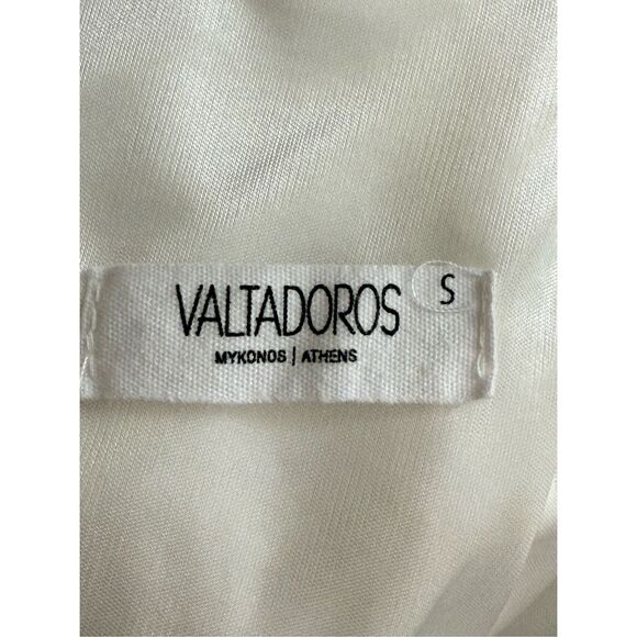 Valtadoros White Ruffle Asymmetric Dress w/ Waist Tie – Size S - Picture 15 of 16